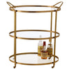 Connaught Polished Nickel/Glass Bar Cart