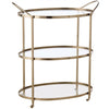 Connaught Polished Nickel/Glass Bar Cart