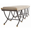 Felice Iron/Brass/Linen Bench