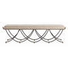 Felice Iron/Brass/Linen Bench
