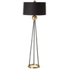 Hadley Antique Brass/Black Iron Floor Lamp