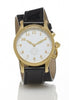 Gold Round Watch with Double Wrap Strap