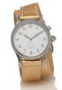 Stainless Steel Round Watch with Double Wrap Strap