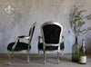 Crushed Black Velvet Armchairs