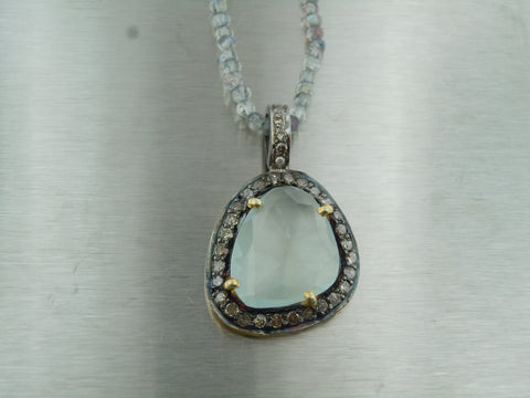 Picture of Aquamarine Champagne Diamond Necklace