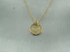 Circle Heart Engraved Pendant