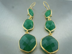 Green Onyx Multi Stone Earrings