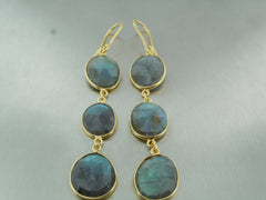 Labradorite Triple Drop Earrings
