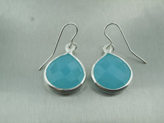 Baby Blue Chalcedony Earrings