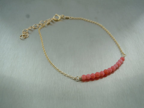 Picture of Japanese Red Coral Bar Bracelet