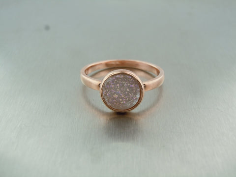 Picture of Pink Agate Druzy Ring