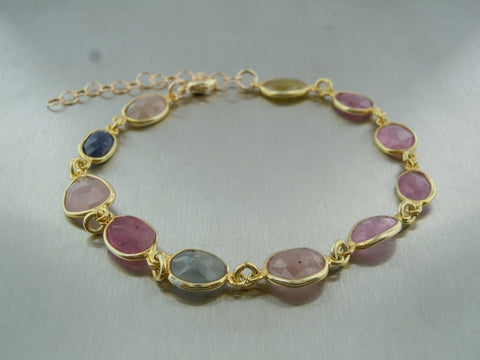 Picture of Multi Color Sapphire Bracelet