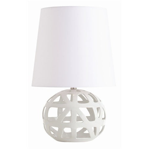 Picture of Wendy Glossy White Web Porcelain Lamp