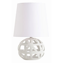 Wendy Glossy White Web Porcelain Lamp