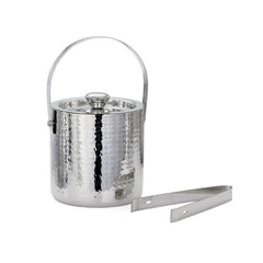 Kiro Hammered Double Wall Ice Bucket with Tongs