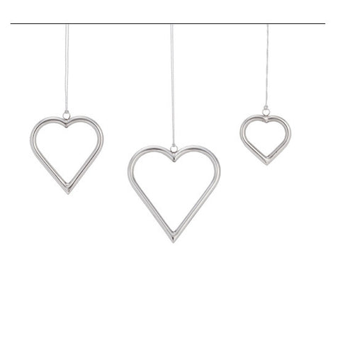 Picture of Hanging Stainless Steel Heart Oranments