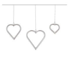 Hanging Stainless Steel Heart Oranments
