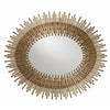Prescott Antiqued Gold Leaf Oval Mirror