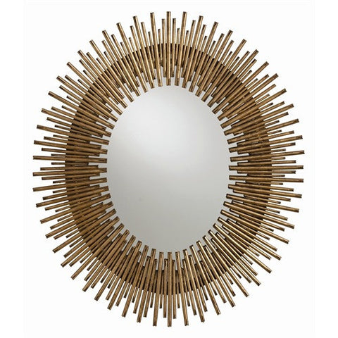 Picture of Prescott Antiqued Gold Leaf Oval Mirror
