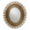 Prescott Antiqued Gold Leaf Oval Mirror