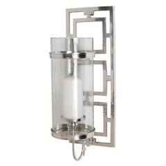 Wilson Polished Nickel/Glass Hurricane Sconce