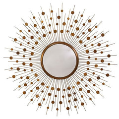 Orion Vintage Brass Large Convex Mirror