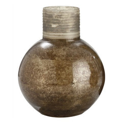 Farris Large Round Etched Glass Vase
