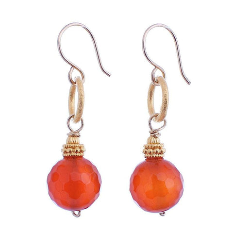 Picture of Carnelian Dangles on Vermeil Earrings