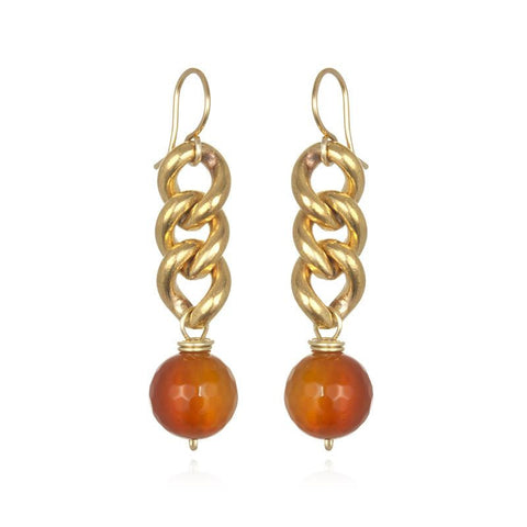 Picture of Carnelian Drops on Vintage Chain