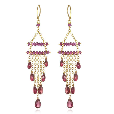Picture of Garnet Chandelier Earrings