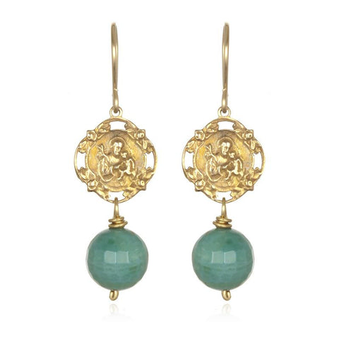Picture of Aqua Agate Drop Earrings