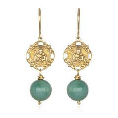 Aqua Agate Drop Earrings