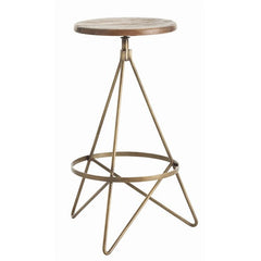 Wyndham Wood/Iron Swivel Barstool