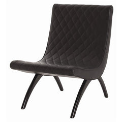 Danforth Charcoal Quilted Wood Chair