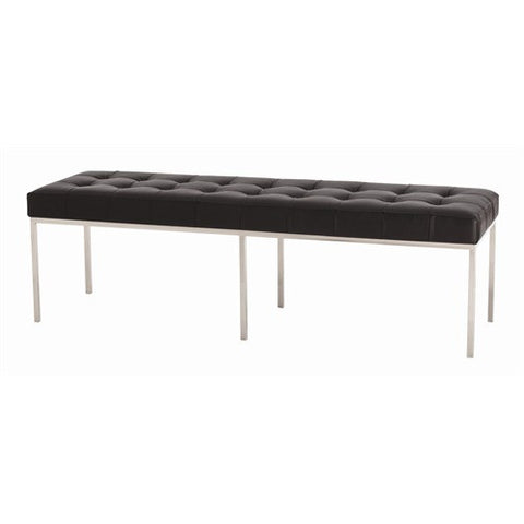 Picture of Zephyr Tufted Leather/Nickel Bench