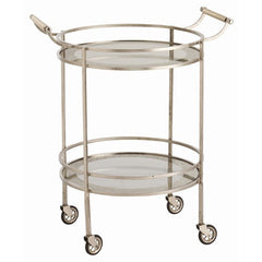 Wade Vintage Silver/Glass Bar Cart