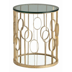 Zena Iron/Glass/Mirror Side Table
