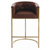 Calvin Top Grain/Hide/Antique Brass Barstool