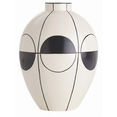 Whistler Ivory/Black Pattern Porcelain Vase