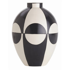 Whistler Black/Ivory Pattern Porcelain Vase
