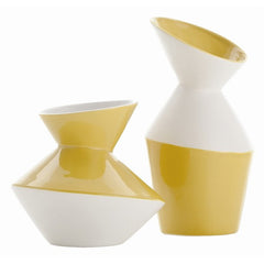 Yuma Porcelain Stacked Disc Vases