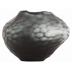 Aldo Large Organic Honeycomb Etched Glass Vase