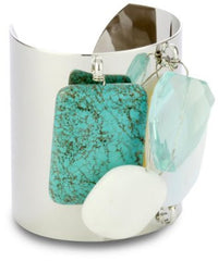 "Stones Rock" Turquoise Multi-Stone Cuff Bracelet