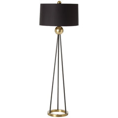 Hadley Antique Brass/Black Iron Floor Lamp