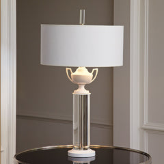 Ceramic Urn Crystal Lamp