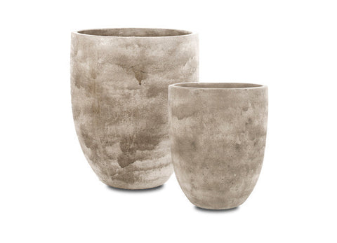 Picture of CONCRETE ROUND PLANTER SET of 2