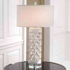 Round Arabesque Marble Lamp