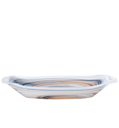 Picture of Alabaster Glass Rectangular Shallow Bowl