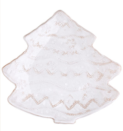 Picture of Bellezza Holiday White Tree Salad Plate