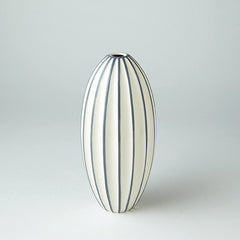 Ribbed Egg Vase